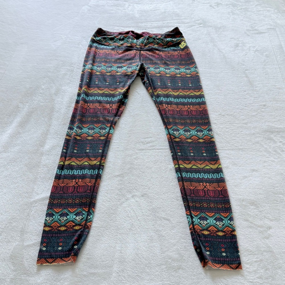 Burton DRYRIDE Leggings Aztec Print Womens Medium Stretch Athletic